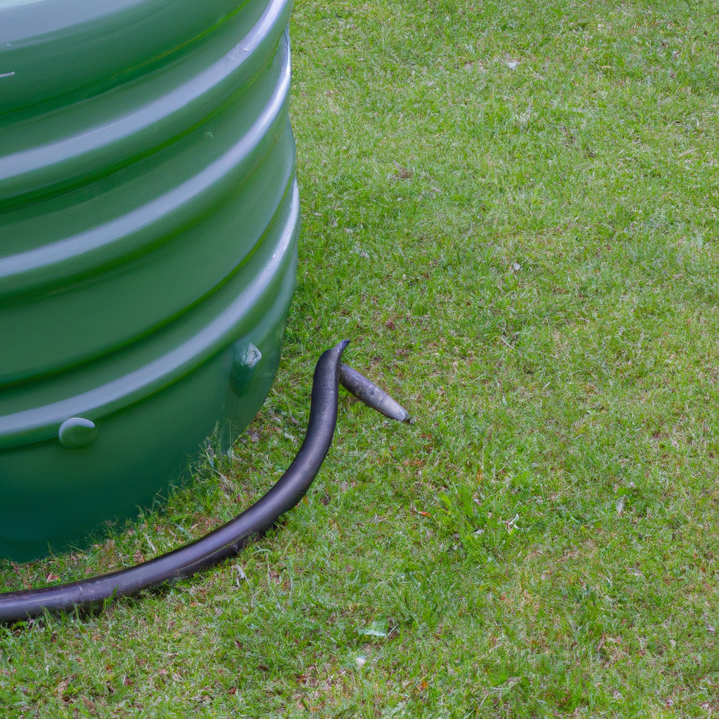 Regenwaterton met slang voor duurzaam sproeien